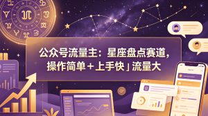 公众号流量主星座盘点赛道 新手易上手实操教程（哈）- 哈蒙副业社