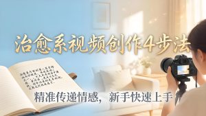 治愈系视频创作 4 步法 新手情感内容实操教程（哈）- 哈蒙副业社