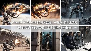 Google AI Studio 科幻短片制作全流程实操教程（哈）- 哈蒙副业社