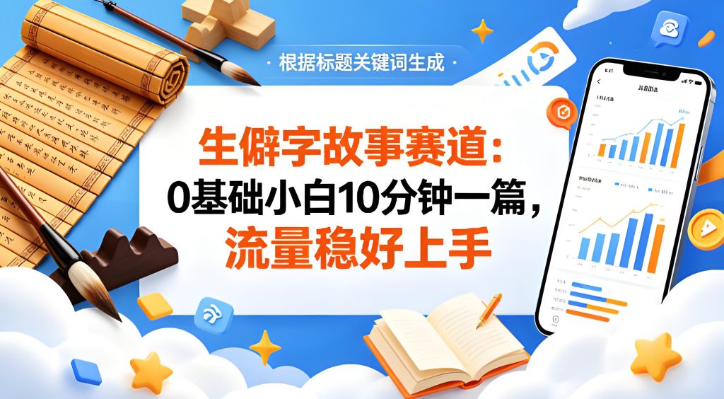 公众号流量主生僻字故事赛道 小白可上手（哈）- 哈蒙副业社