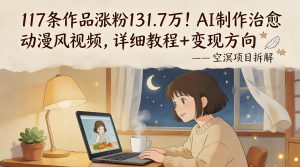 AI 制作治愈动漫风视频 实操教程与变现方向分享（哈）- 哈蒙副业社