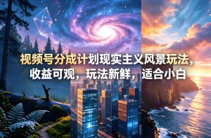 视频号分成计划现实主义风景内容实操玩法（哈）- 哈蒙副业社