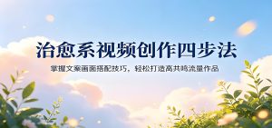 治愈系视频创作四步法 文案画面搭配打造高共鸣作品（哈）- 哈蒙副业社