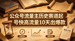 公众号流量主历史赛道 新手可落地实操项目介绍（哈）- 哈蒙副业社