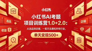 小红书 AI 教辅项目全流程实操 全行业通用运营教程（哈）- 哈蒙副业社