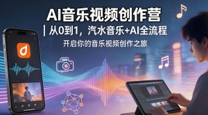 AI 音乐视频创作营 汽水音乐 + AI 全流程实操教程（哈）- 哈蒙副业社