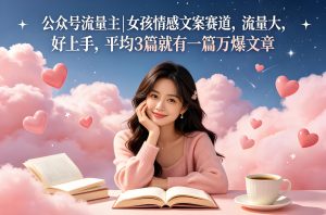 公众号流量主女孩情感文案赛道 新手起号实操教程（哈）- 哈蒙副业社