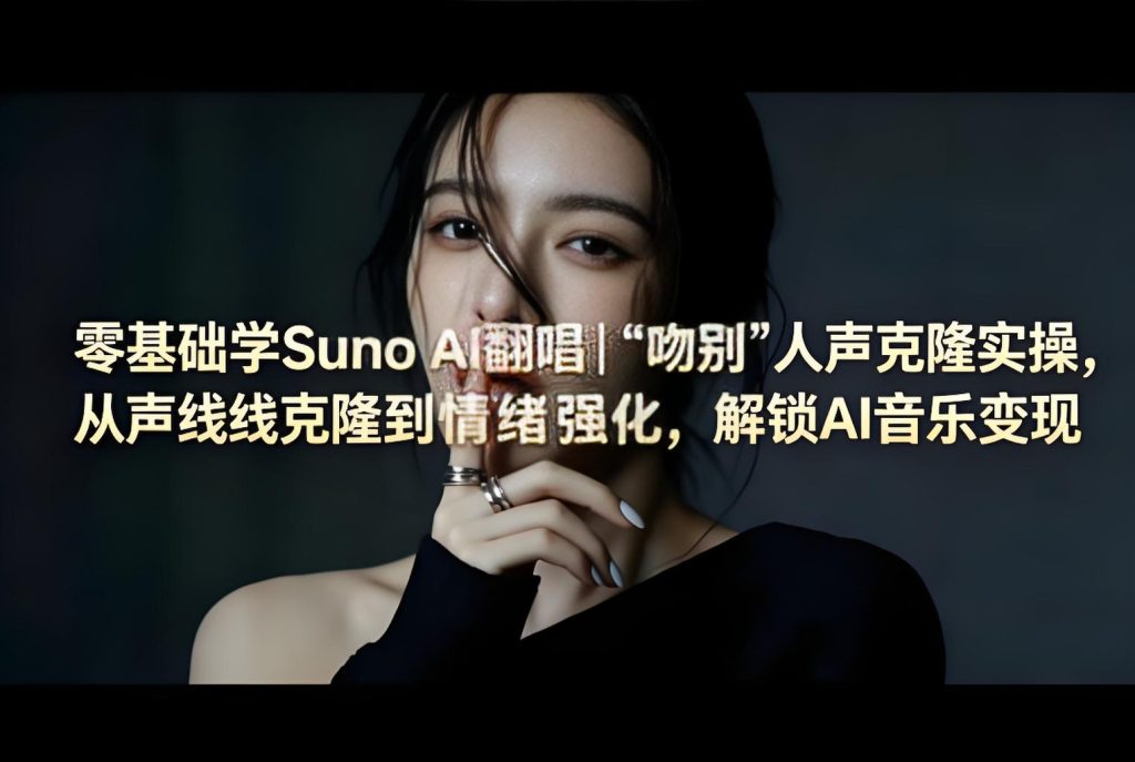 零基础学 Suno AI 翻唱 人声克隆与 AI 音乐变现实操（哈）- 哈蒙副业社