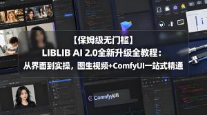 LIBLIB AI 2.0 全教程 图生视频与 ComfyUI 精通实操（哈）- 哈蒙副业社