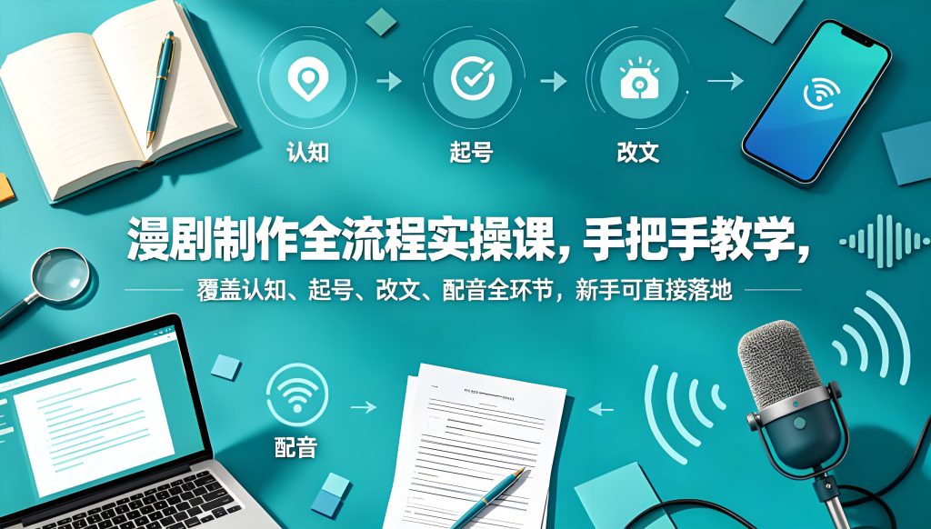 漫剧制作全流程实操 新手零基础落地教学教程（哈）- 哈蒙副业社