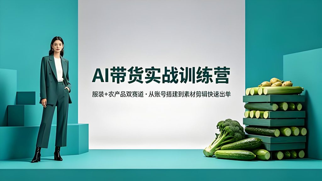 2026 AI 带货实战训练营 服装农产品双赛道实操教学（哈）- 哈蒙副业社