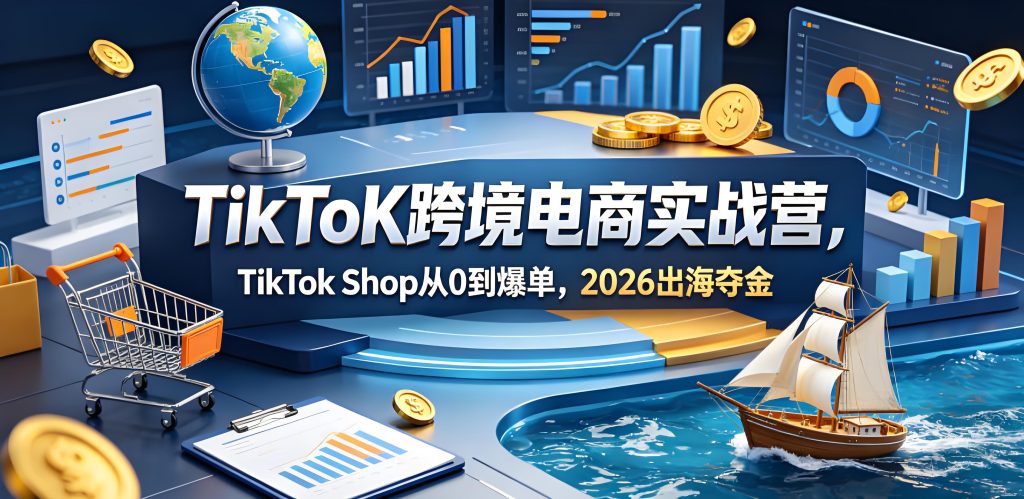 2026TikTok 跨境电商实战营 Shop 出海爆单实操教学（哈）- 哈蒙副业社