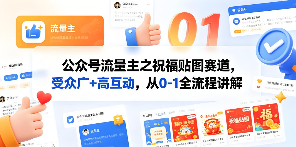2026 公众号流量主祝福贴图赛道 0-1 实操教学（哈）- 哈蒙副业社