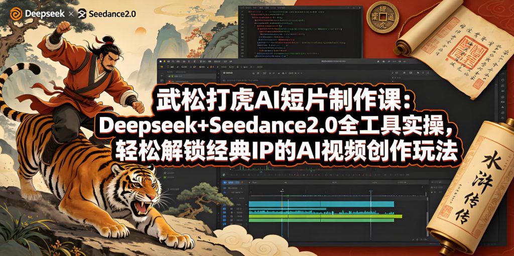 武松打虎经典 IP AI 短片制作实操教程（哈）- 哈蒙副业社