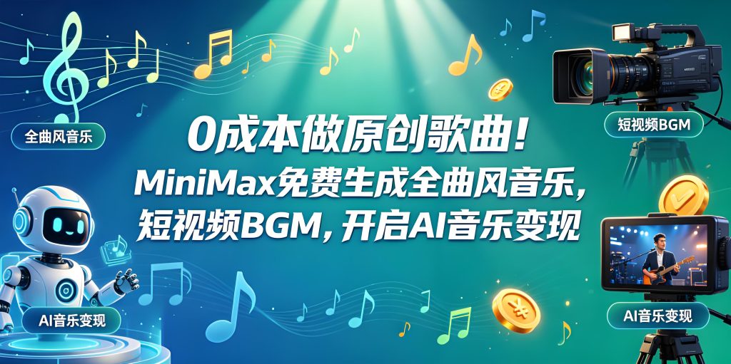MiniMax AI 音乐 0 成本原创歌曲实操变现教程（哈）- 哈蒙副业社