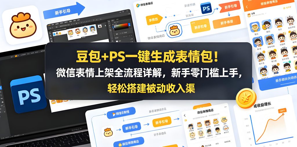 豆包 PS 搭配制作微信表情包上架全教程（哈）- 哈蒙副业社