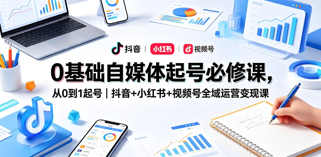 0 基础自媒体全域起号运营变现实战教程（哈）- 哈蒙副业社