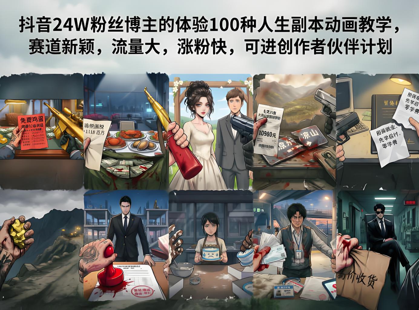 抖音人生副本动画制作教学 新手起号涨粉教程（哈）- 哈蒙副业社