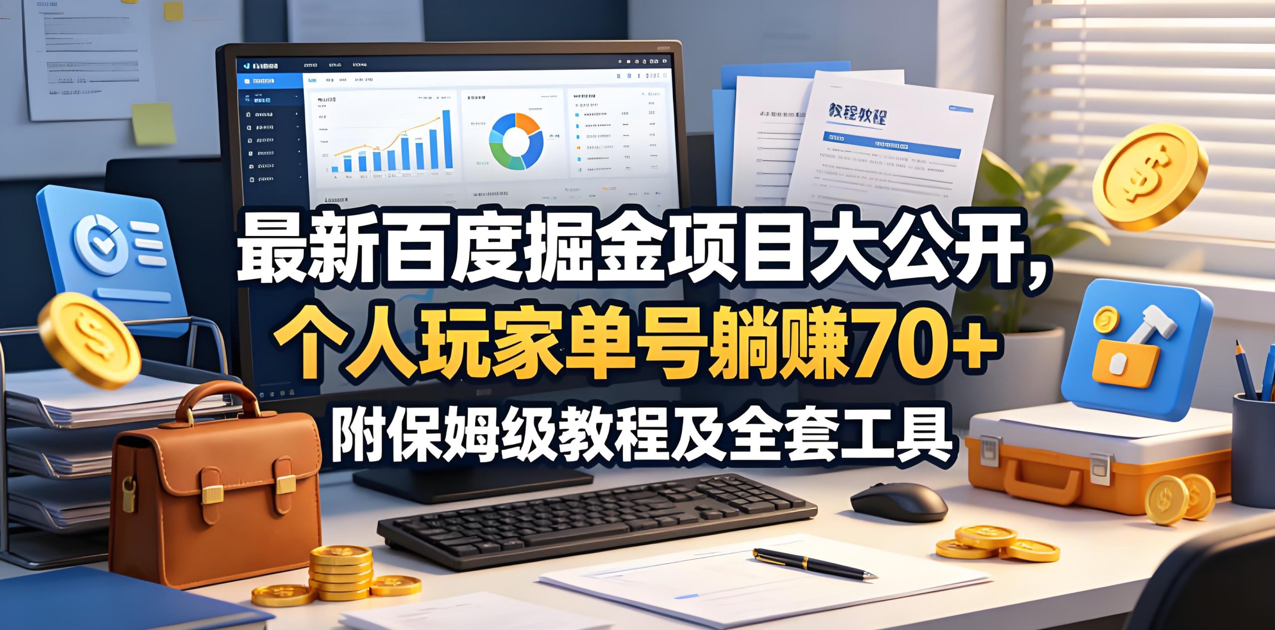 百度掘金项目实操拆解：个人单号日收益70+，附保姆级教程与全套工具（哈）- 哈蒙副业社