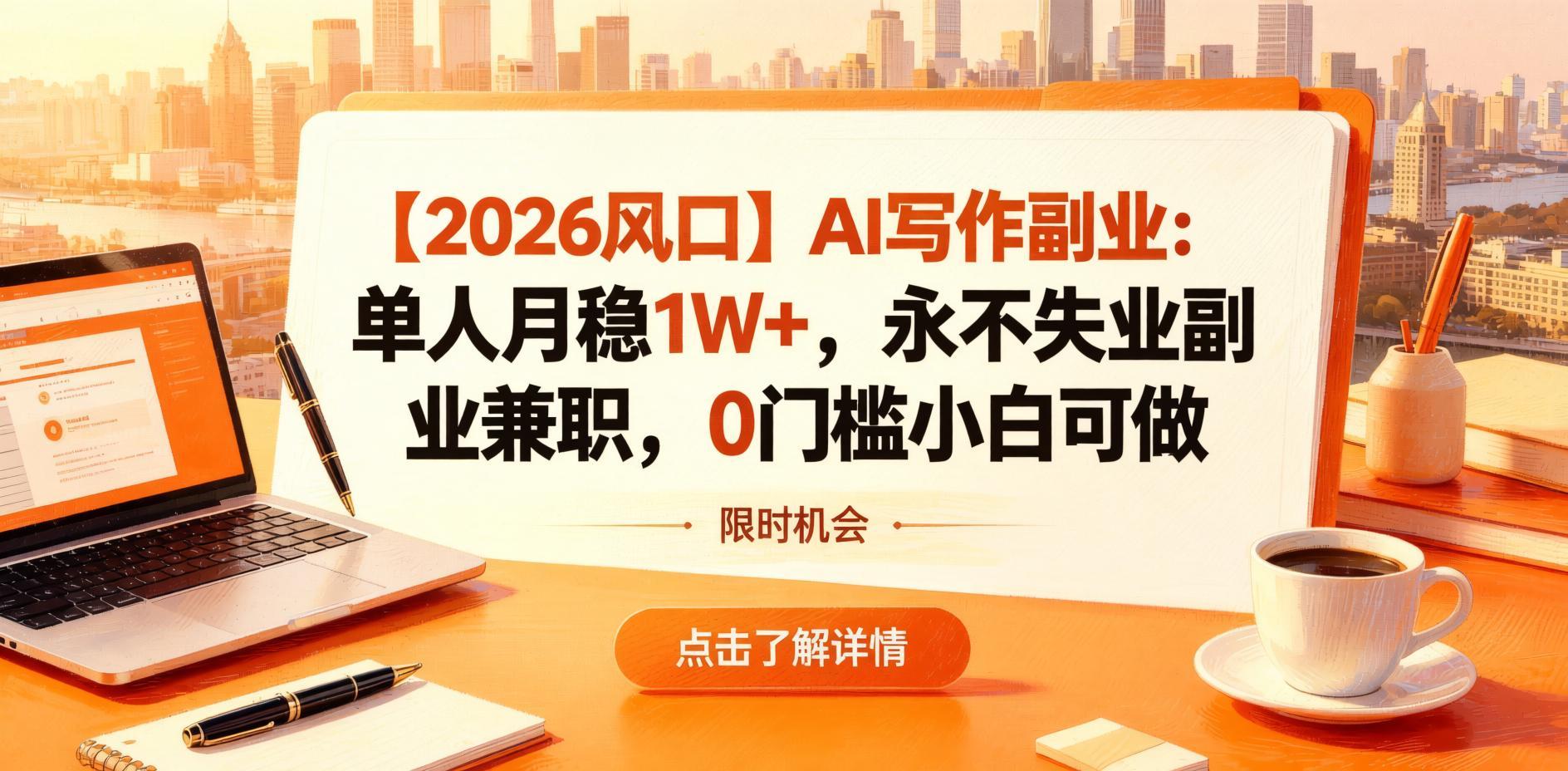 AI写作副业实战教学:单人月稳1W+,0门槛小白可做全流程揭秘(哈)- 哈蒙副业社