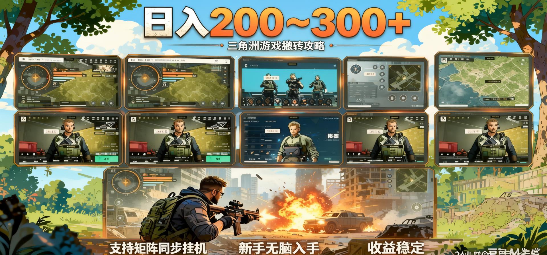 三角洲全自动搬砖项目:依托游戏生态的矩阵挂机变现玩法(哈)- 哈蒙副业社