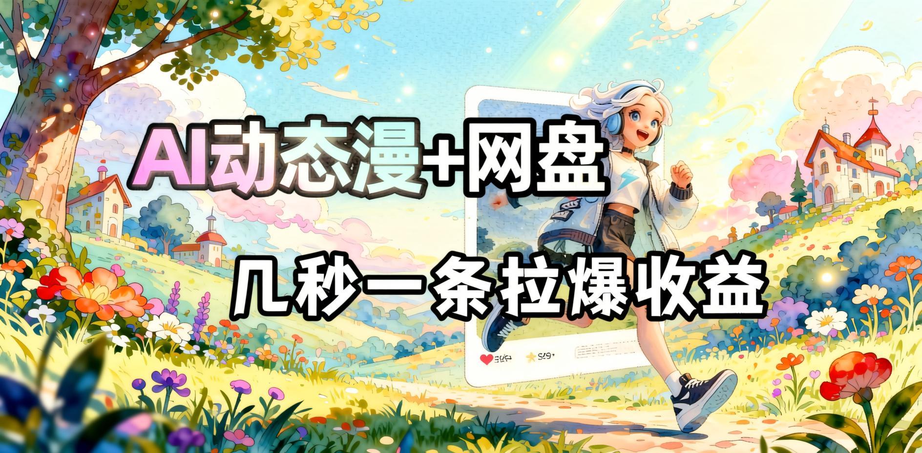 AI动态漫+网盘拉新项目：几秒生成原创视频，拉爆网盘收益（哈）- 哈蒙副业社