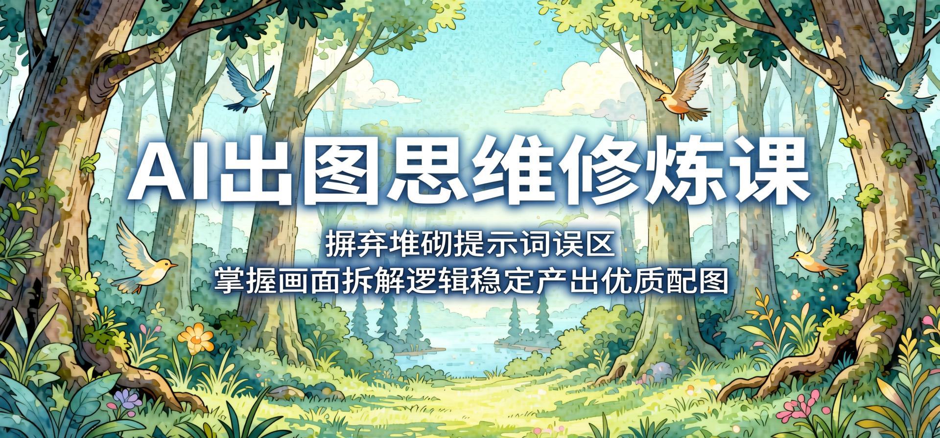 AI绘画出图思维实战课：告别盲目堆砌提示词，掌握画面拆解逻辑稳定产出优质配图（哈）- 哈蒙副业社
