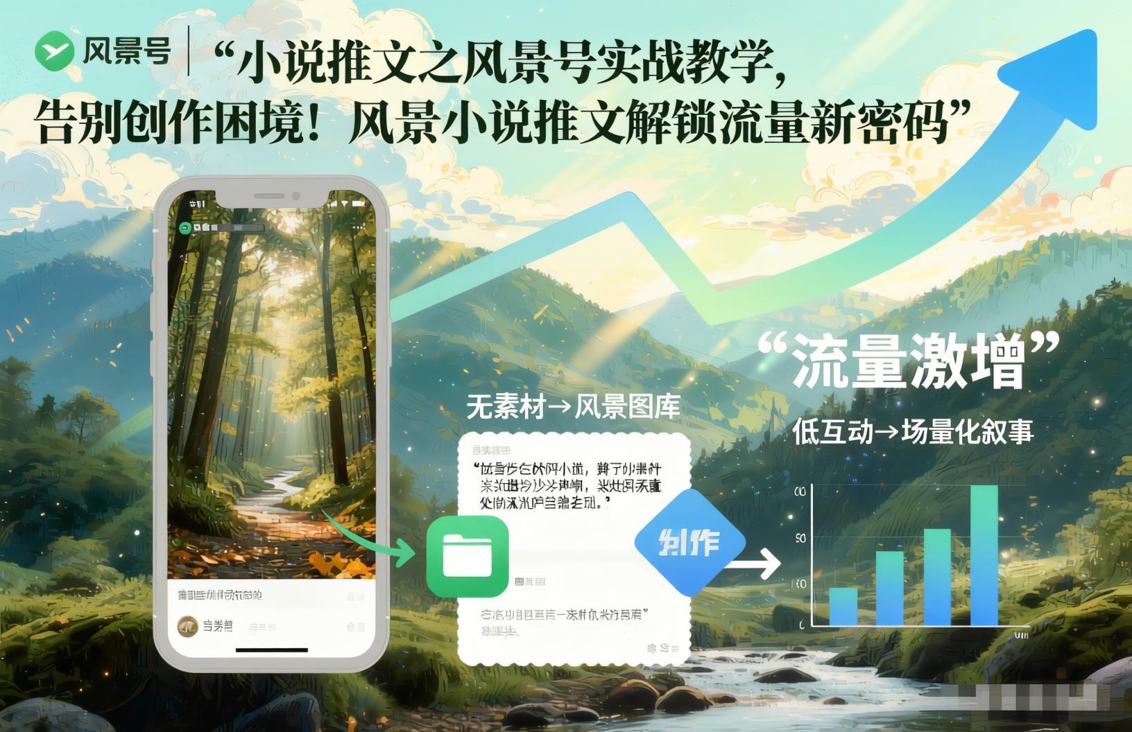 小说推文风景号实战教学：解锁流量新密码，告别创作困境（哈）- 哈蒙副业社