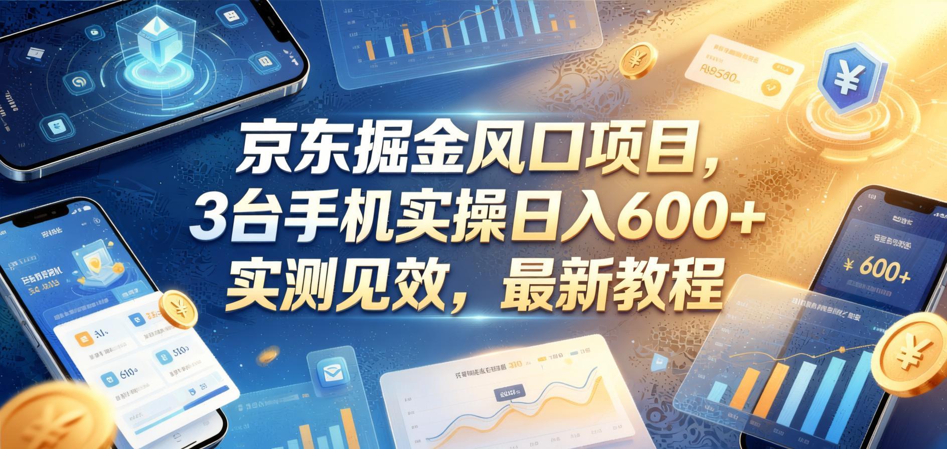京东掘金风口实战：3台手机矩阵运行，日入600+保姆级教程（哈）- 哈蒙副业社