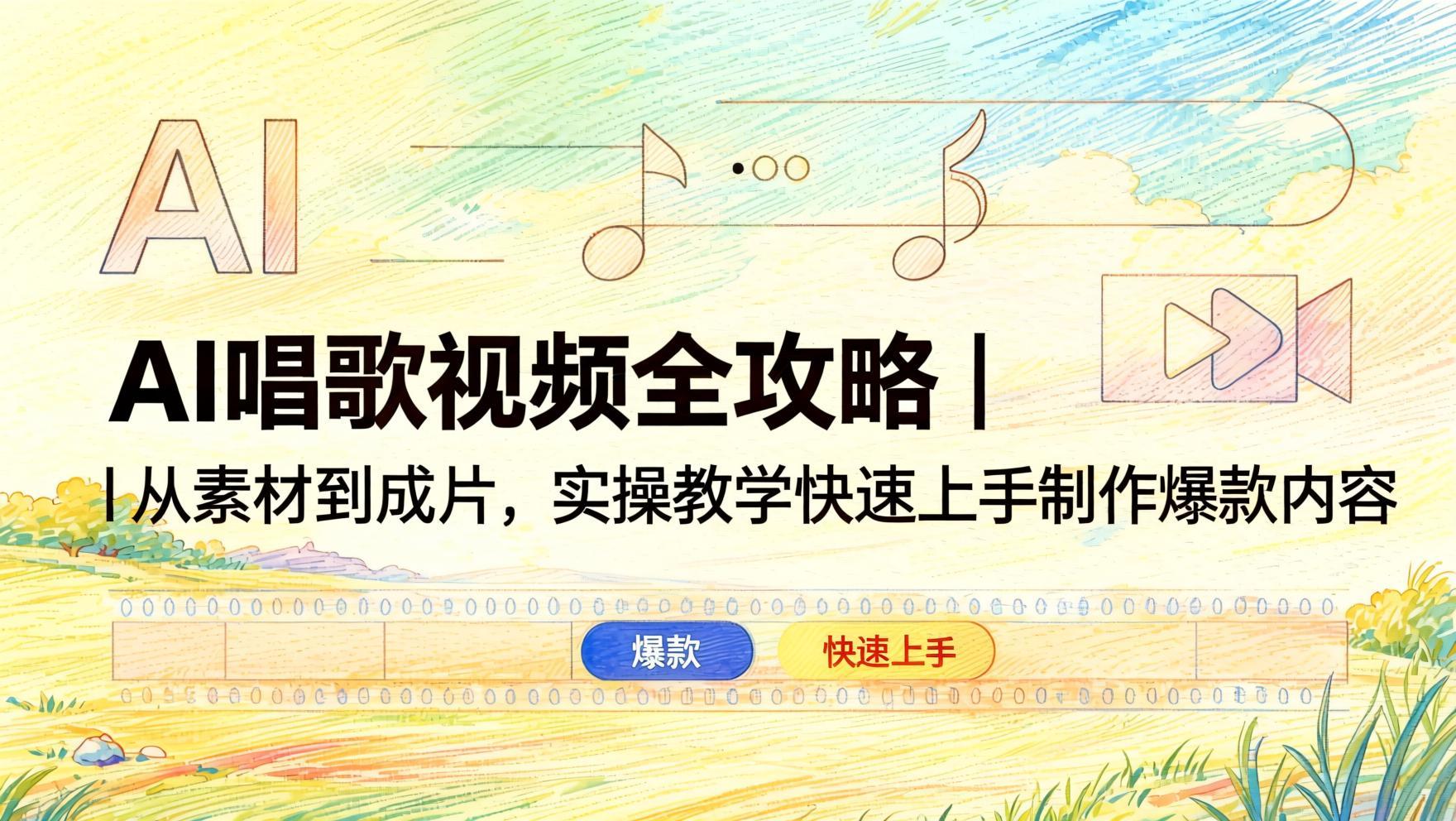 AI唱歌视频全流程制作教程:从声音克隆到成片实操,快速上手爆款内容(哈)- 哈蒙副业社
