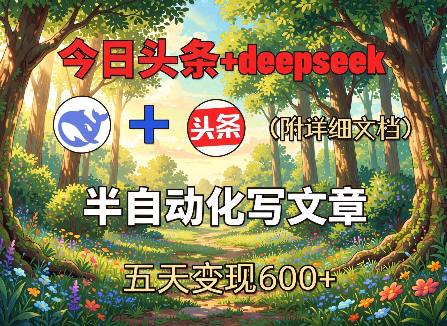 今日头条新玩法:deepseek半自动写文章,五天收益600+,新手可复制(哈)- 哈蒙副业社