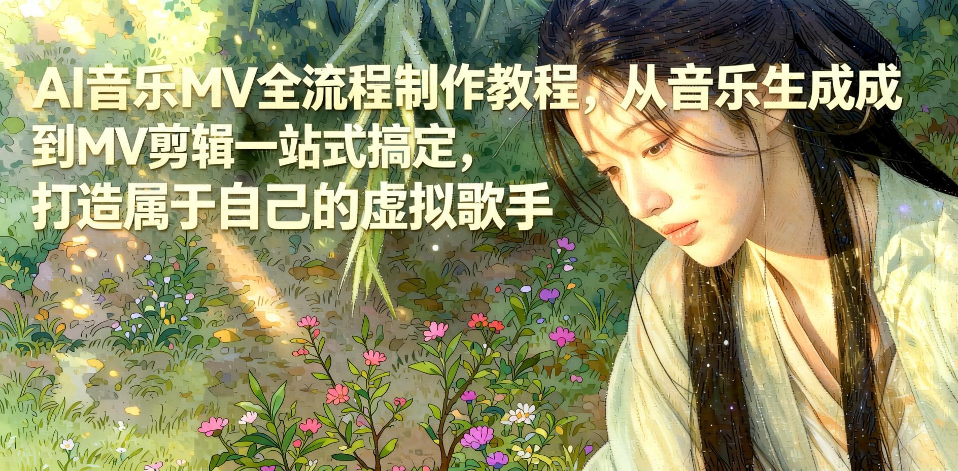 AI音乐MV全流程制作：零基础打造虚拟歌手，从生成歌曲到剪辑成片（哈）- 哈蒙副业社