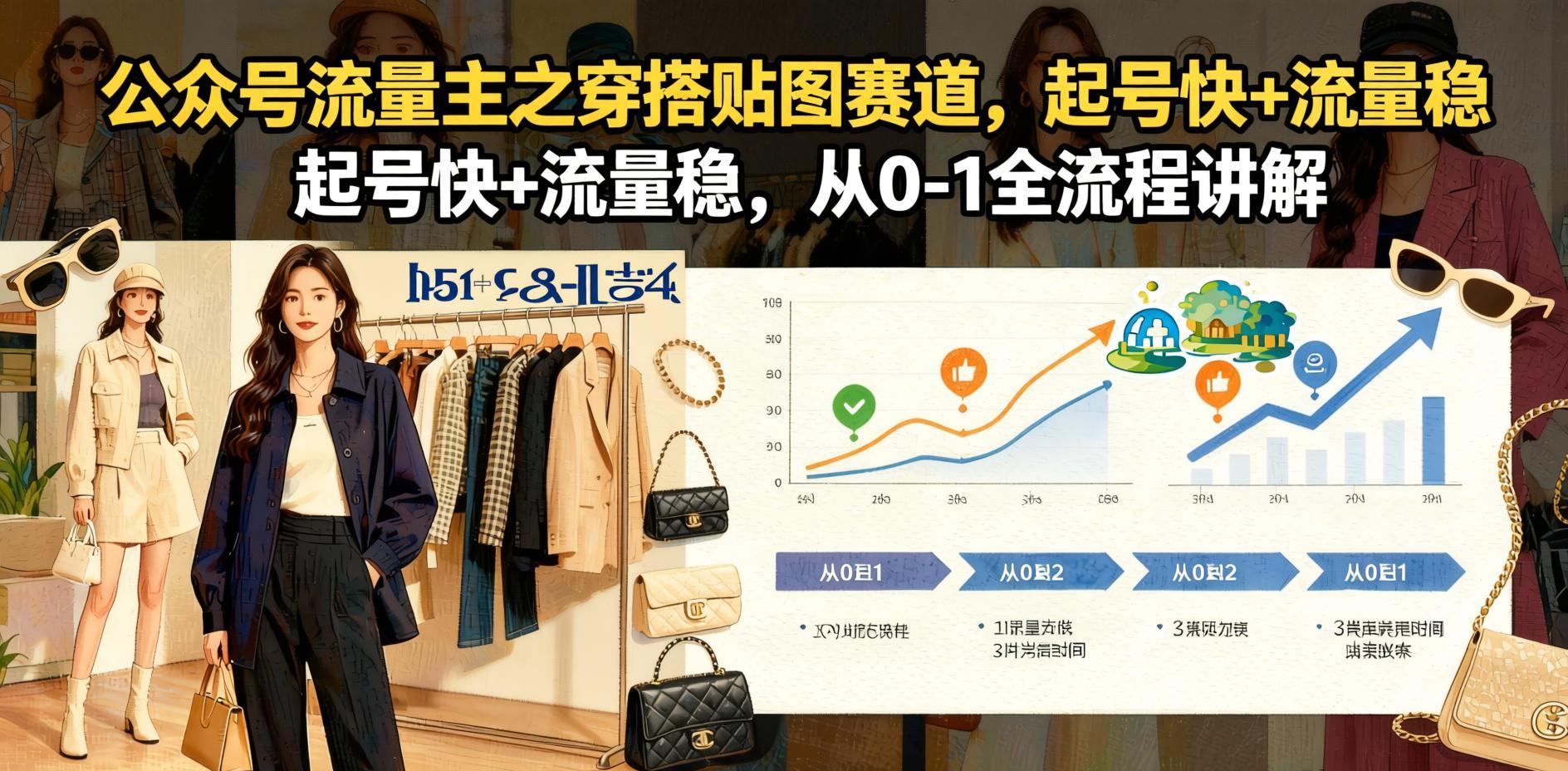 公众号流量主穿搭贴图赛道：AI换脸二创加生活化图文，起号快流量稳（哈）- 哈蒙副业社