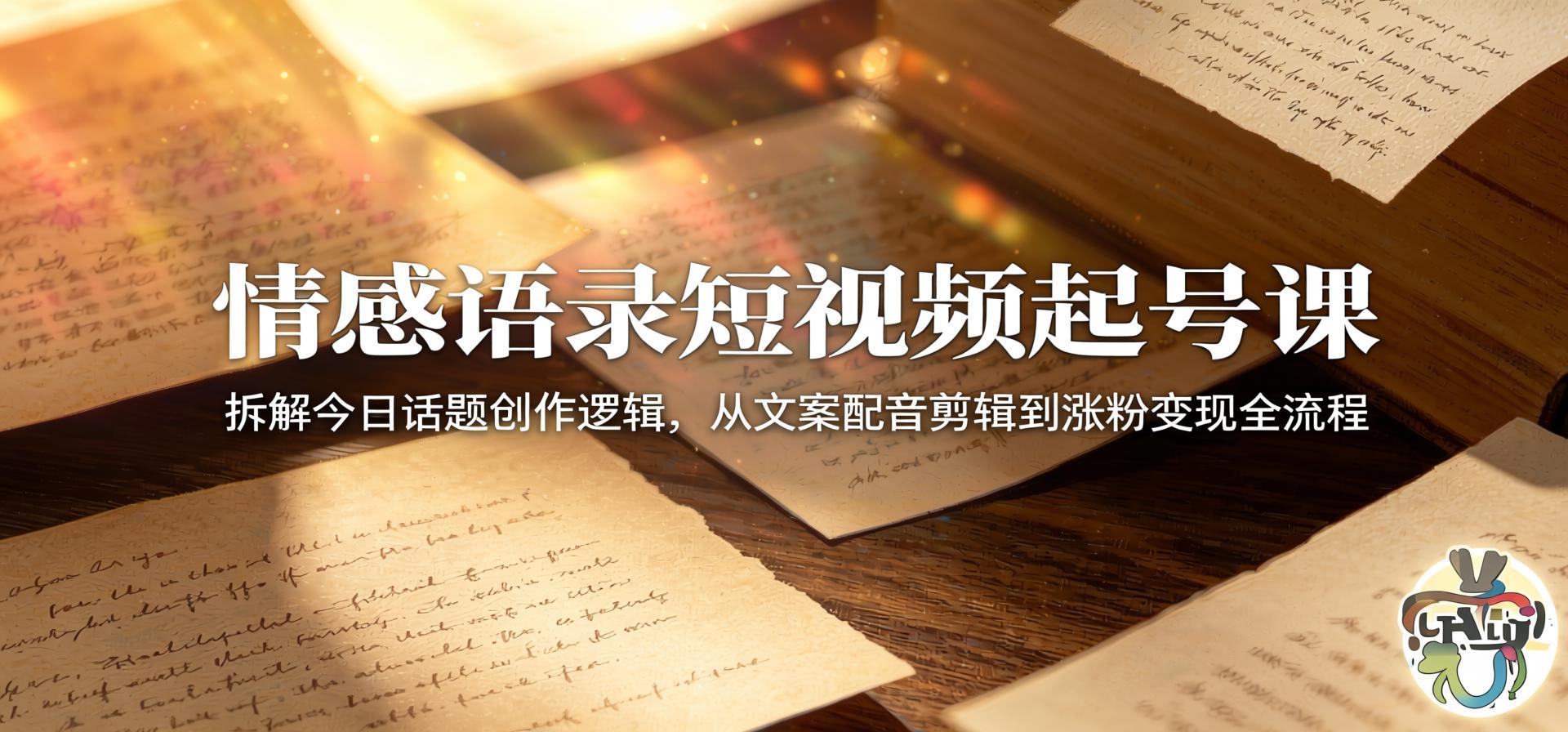 今日话题情感语录起号全攻略：文案配音剪辑到涨粉变现一步到位（哈）- 哈蒙副业社
