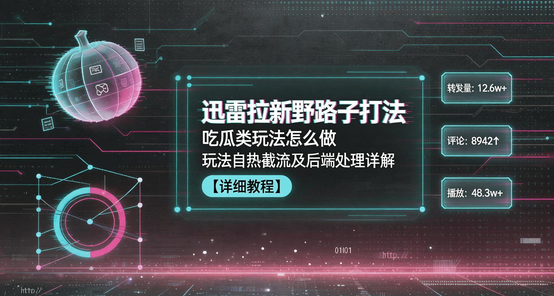 迅雷拉新野路子实战：吃瓜类自热截流+后端处理，新手也能跑通（哈）- 哈蒙副业社