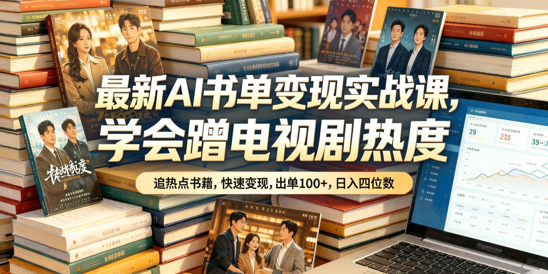 AI热点书单变现实战：借势电视剧热度，日入四位数的副业打法（哈）- 哈蒙副业社