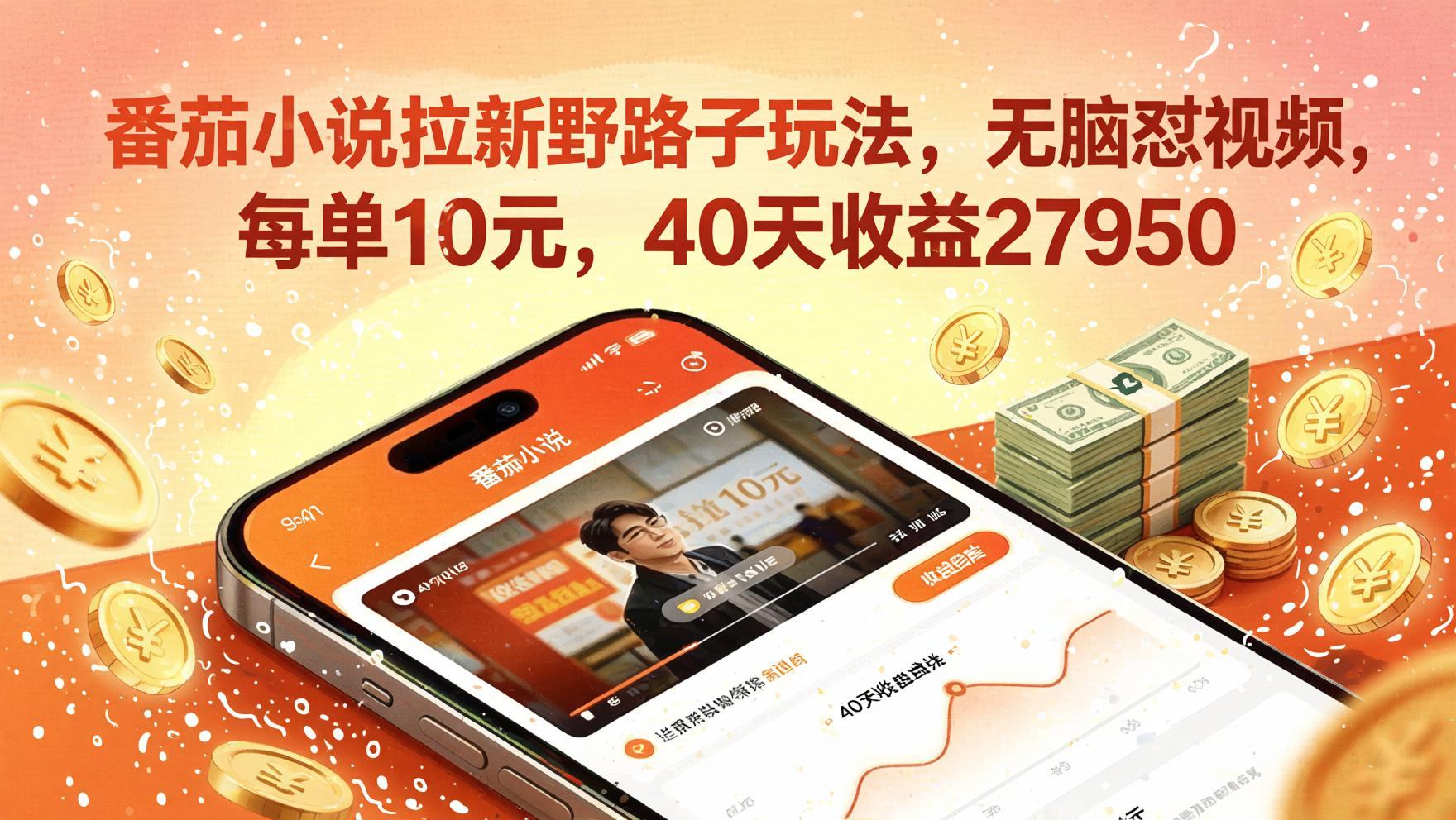 番茄小说拉新野路子实操：单条视频裂变玩法，40天实测收入2.7W+（哈）- 哈蒙副业社