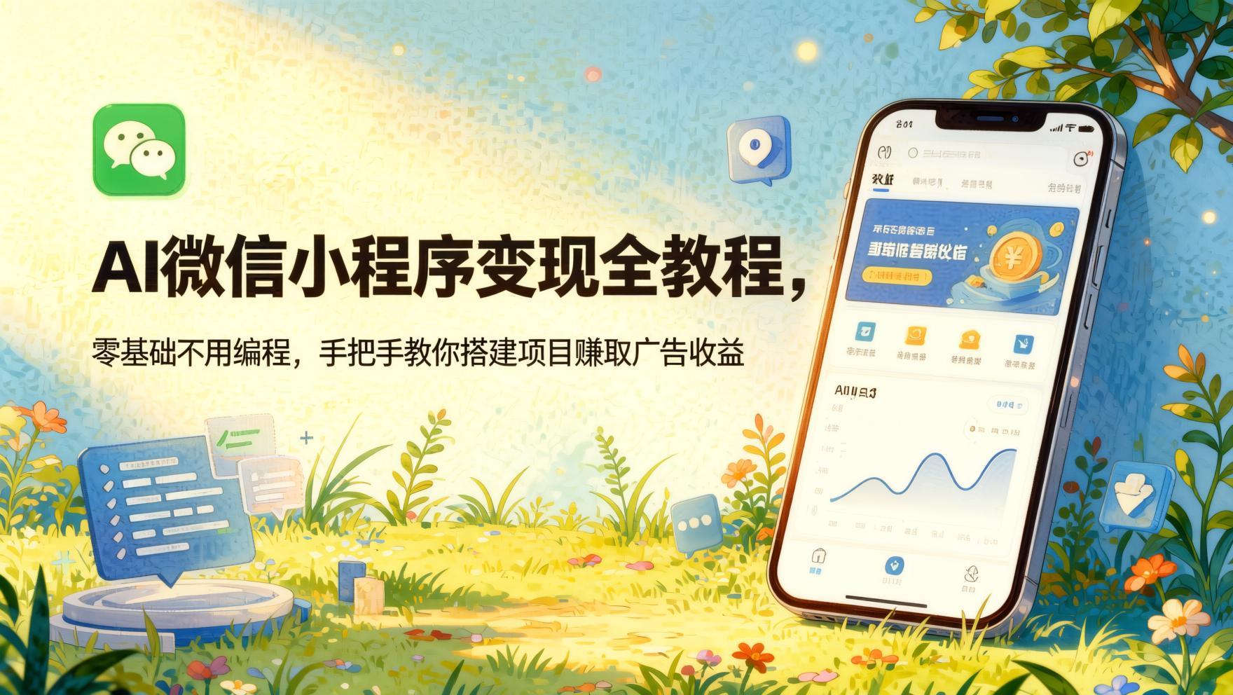 AI微信小程序变现全攻略：零基础无代码，手把手搭建被动收益渠道（哈）- 哈蒙副业社