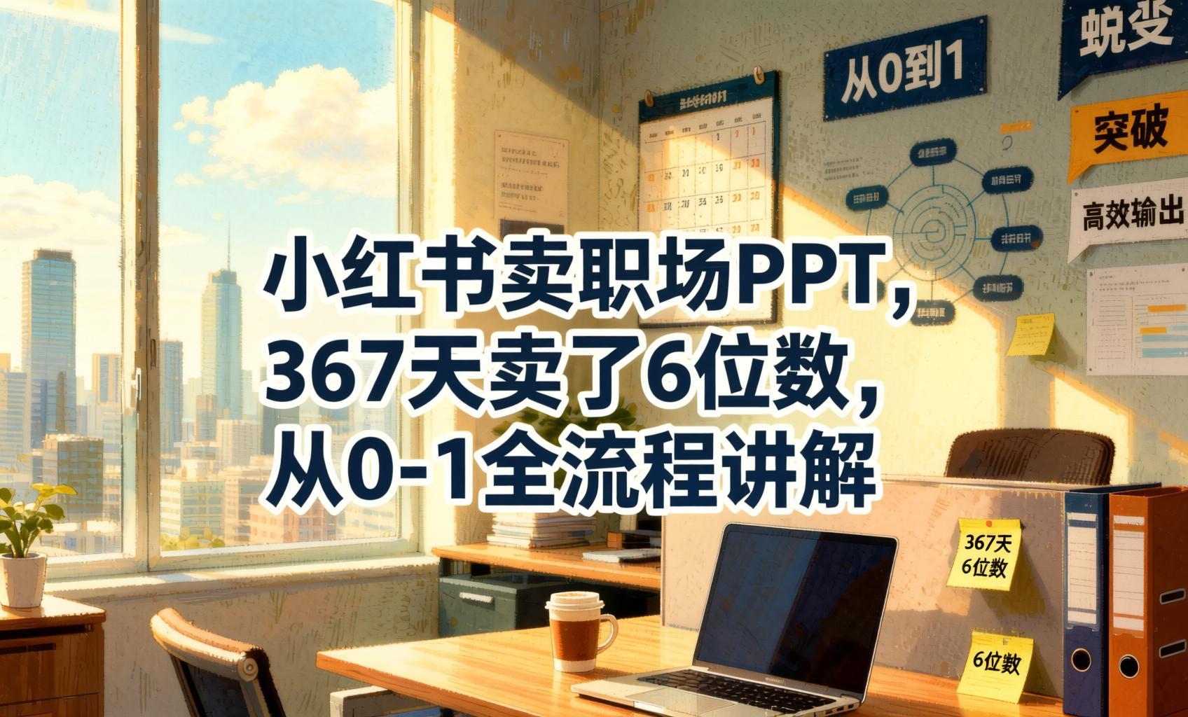 小红书卖职场PPT模板，367天做到6位数营收，零货源全流程拆解（哈）- 哈蒙副业社