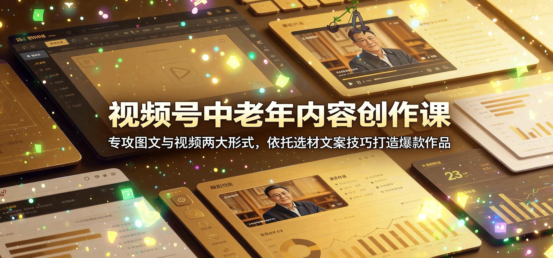 视频号中老年赛道爆款创作全攻略：图文视频双形式实操指南（哈）- 哈蒙副业社