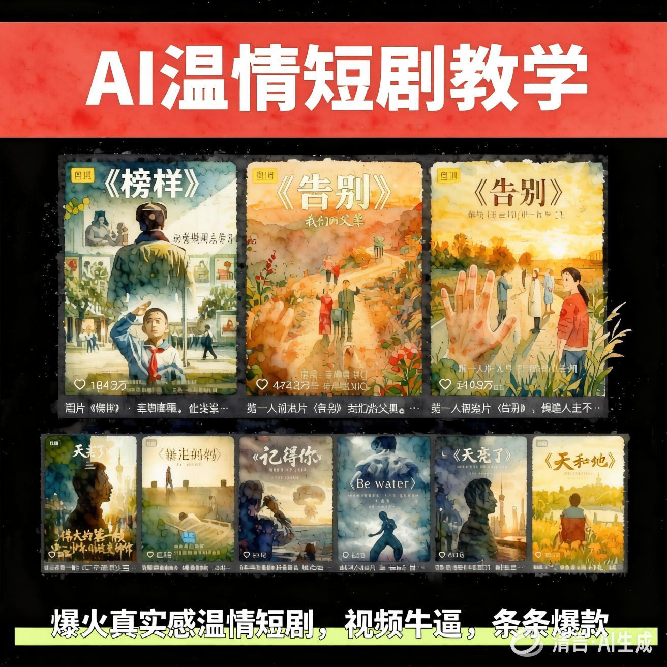 AI温情短剧创作与变现全攻略：条条爆款的底层逻辑与多渠道收益（哈）- 哈蒙副业社
