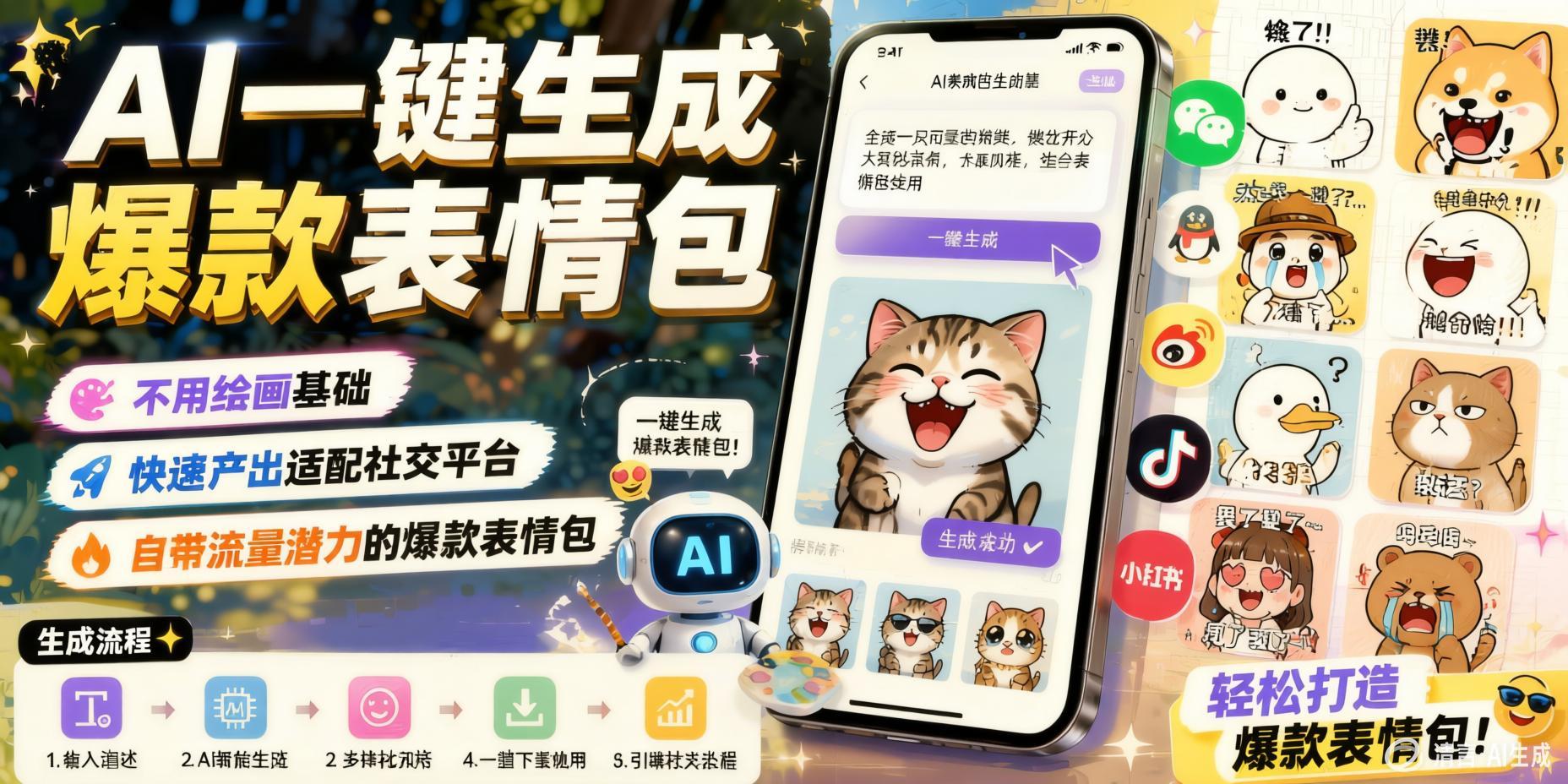 AI表情包创作副业:零基础批量产出,自带流量潜力的实操路径(哈)- 哈蒙副业社