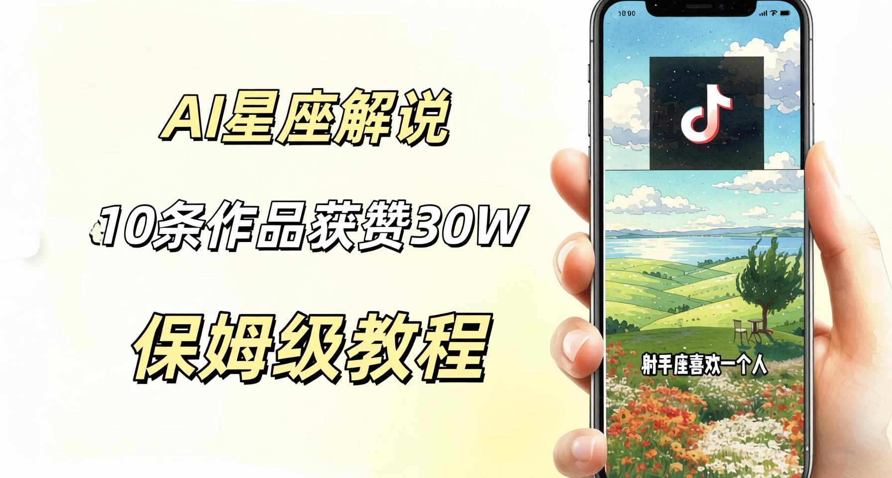 AI星座解说短视频实操：零成本起号，10条作品撬动20万流量（哈）- 哈蒙副业社