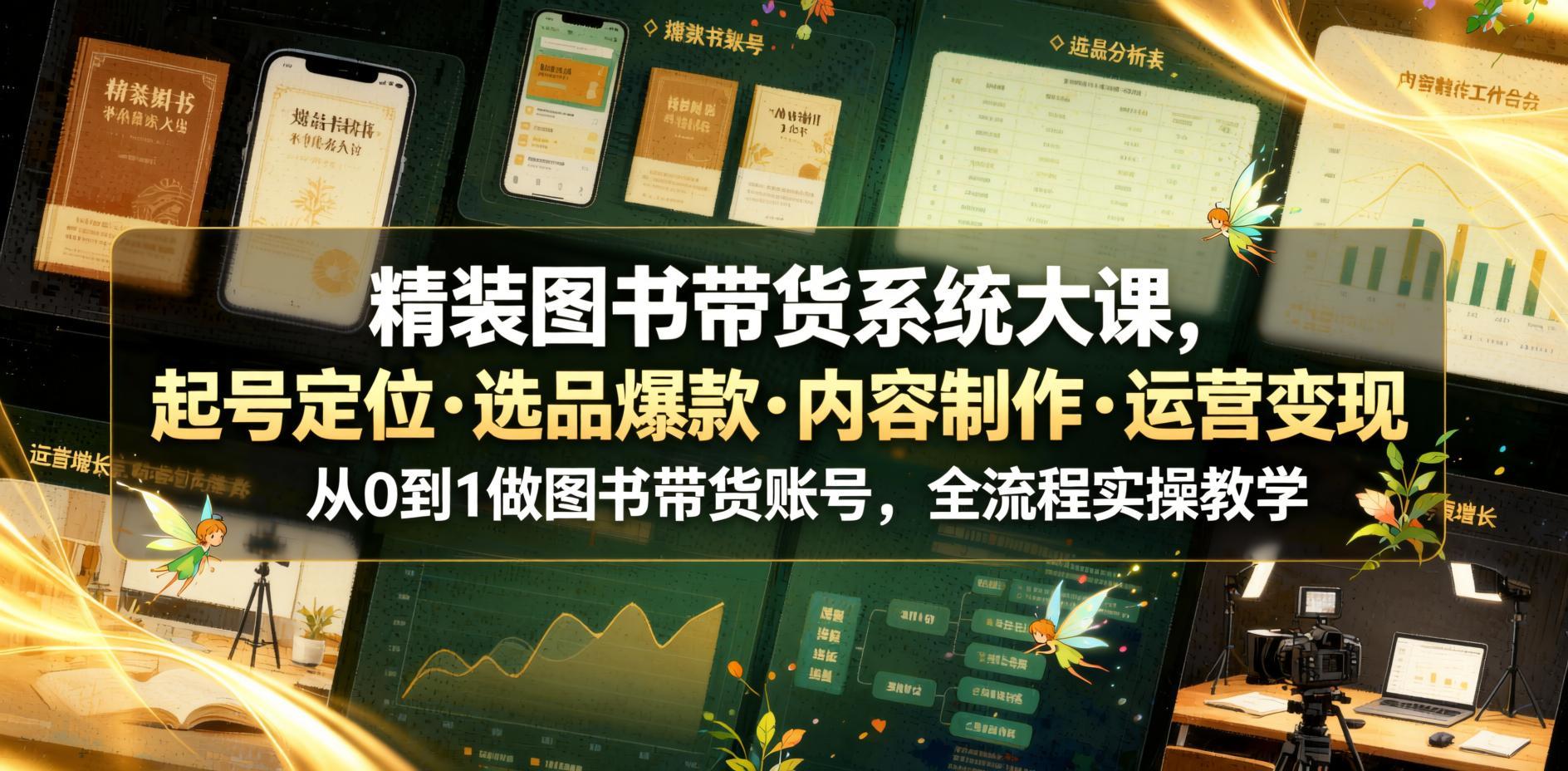大家好，我是哈蒙，欢迎大家来到哈蒙副业社。今天和大家分享的是精装图书带货系统大课——从0到1带你跑通图书带货全流程（哈）。- 哈蒙副业社