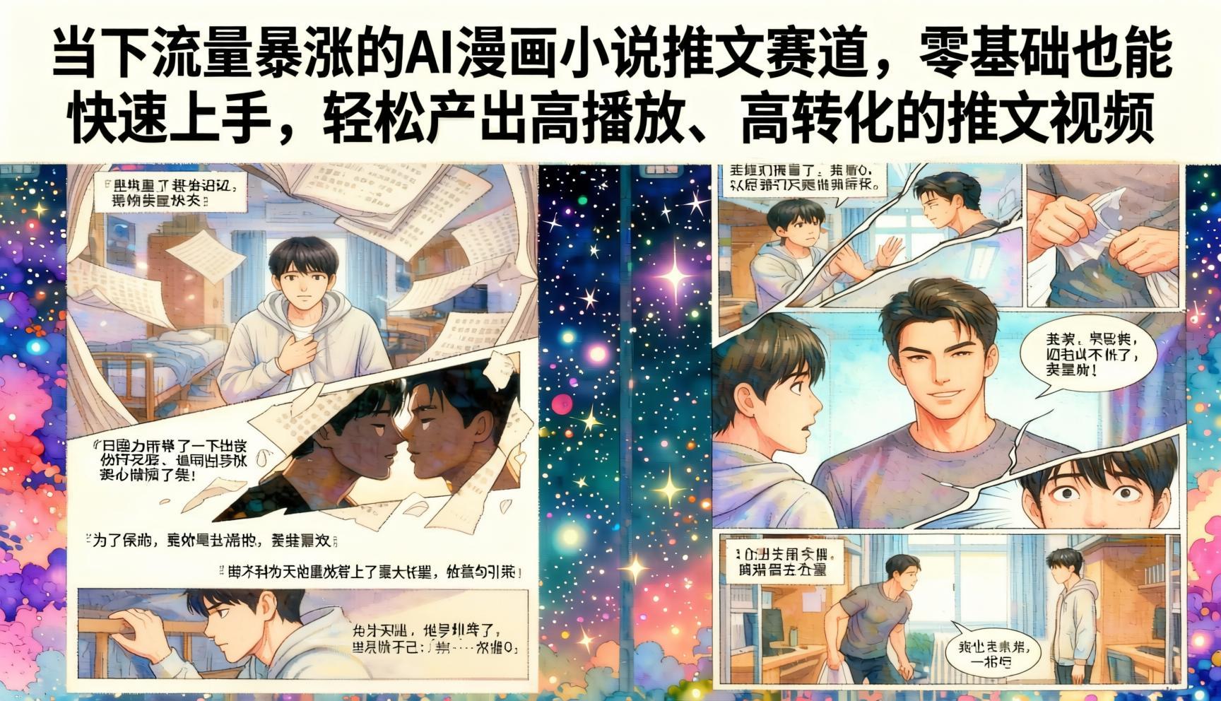 2026AI漫画小说推文全套教程：零基础批量产出高播放视频，抓住图文流量风口（哈）- 哈蒙副业社