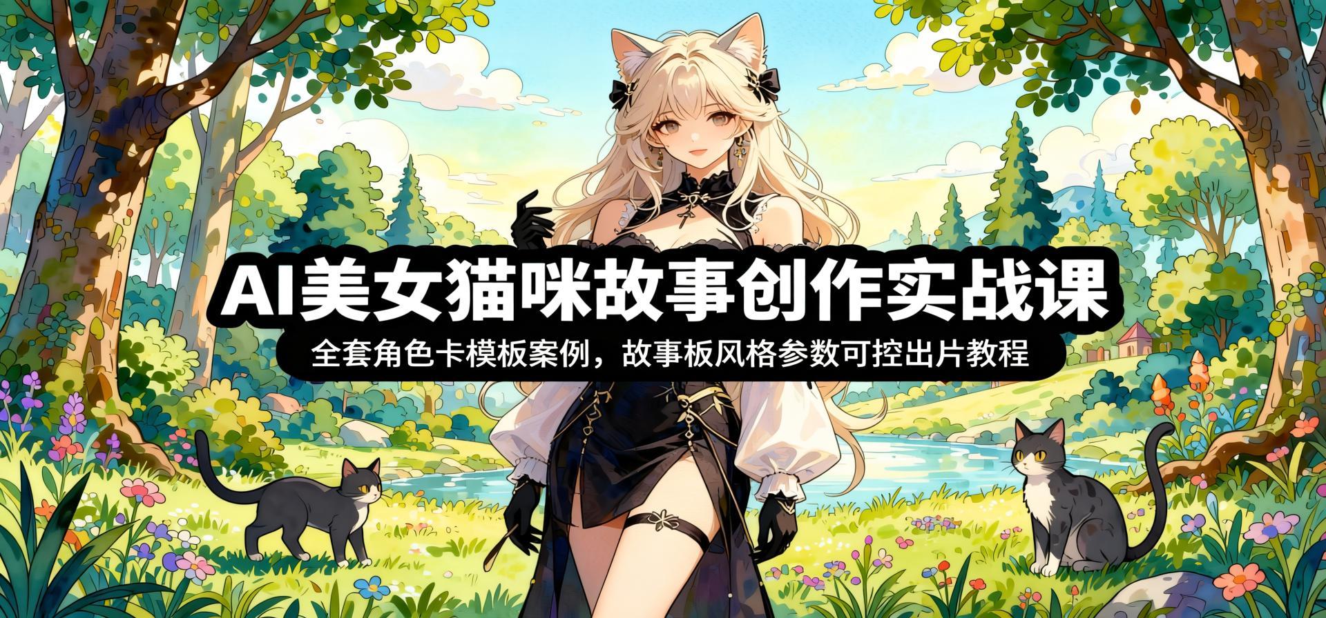 AI美女与萌宠故事创作实战：角色卡+故事板全流程出片教程（哈）- 哈蒙副业社