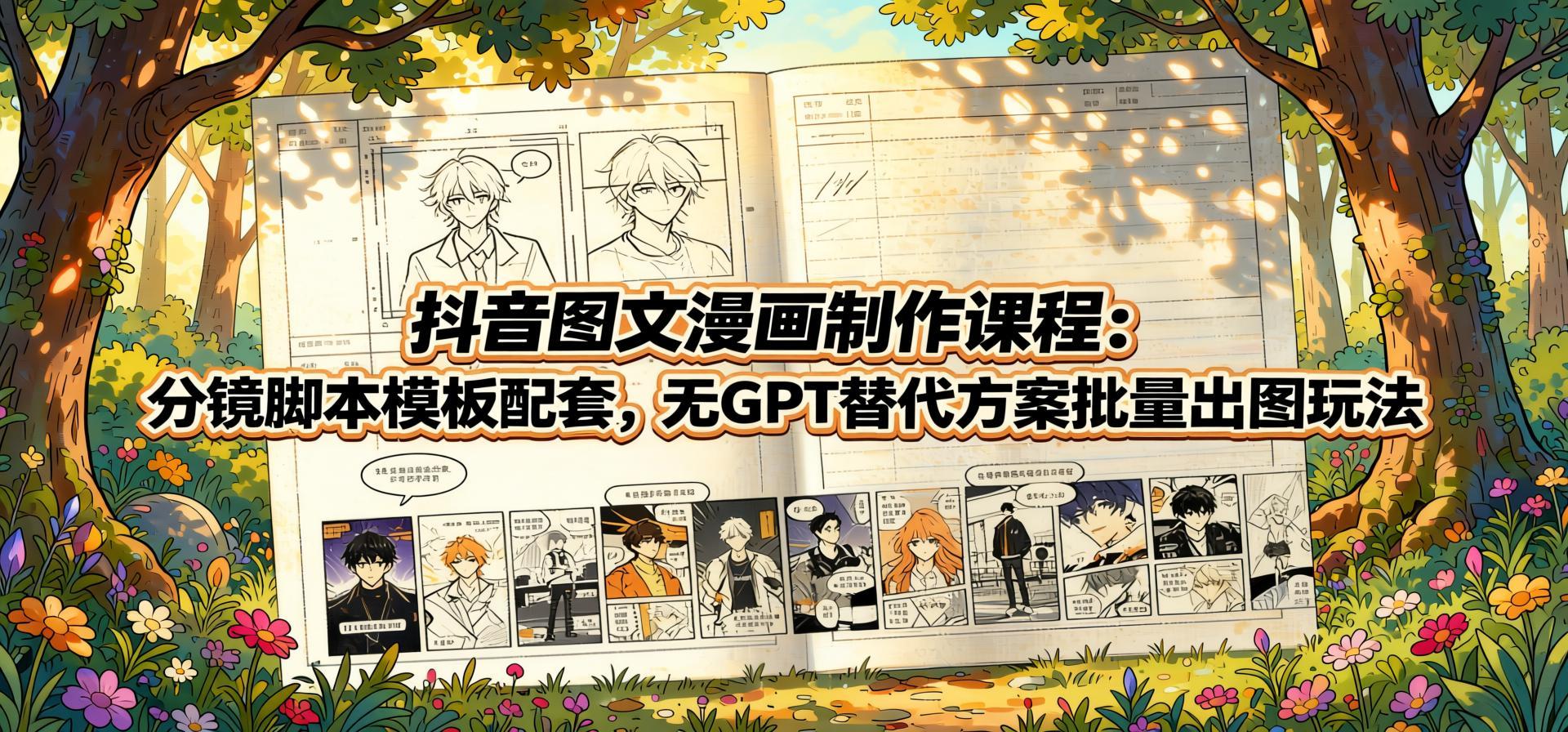 抖音小说推文漫画制作教程：全套分镜脚本模板，不用GPT也能批量出图（哈）- 哈蒙副业社