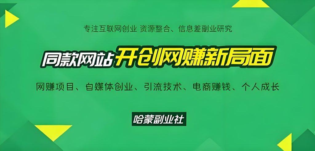 搭建同款网站- 哈蒙副业社