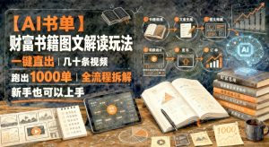 AI书单新赛道:财富书籍图文一键解读,批量产出内容,快速起号拿结果(哈)- 哈蒙副业社