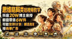 人性思维赛道短视频实战：20万博主亲授，橱窗带货6万件，多路径变现（哈）- 哈蒙副业社
